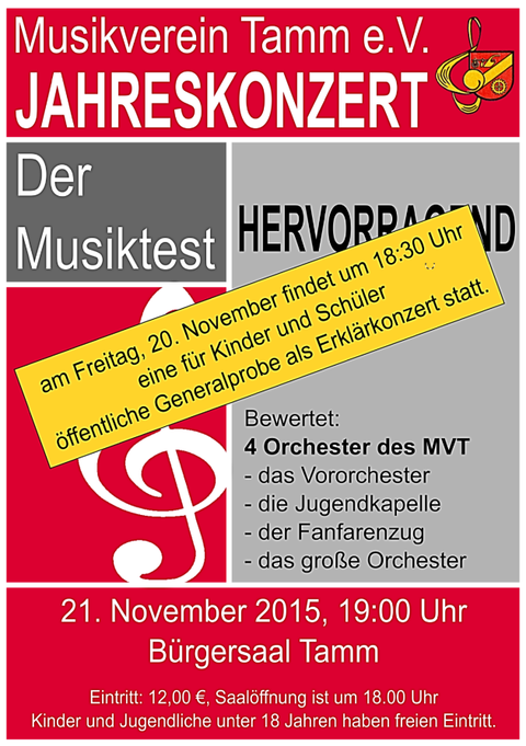 Plakat zum Jahreskonzert