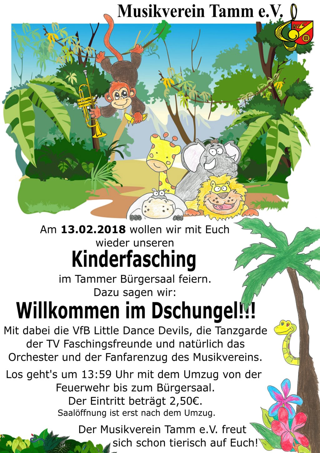 Plakat zum Kinderfasching