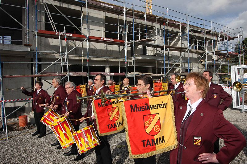 Fanfarenzug bei Kleeblatt-Richtfest