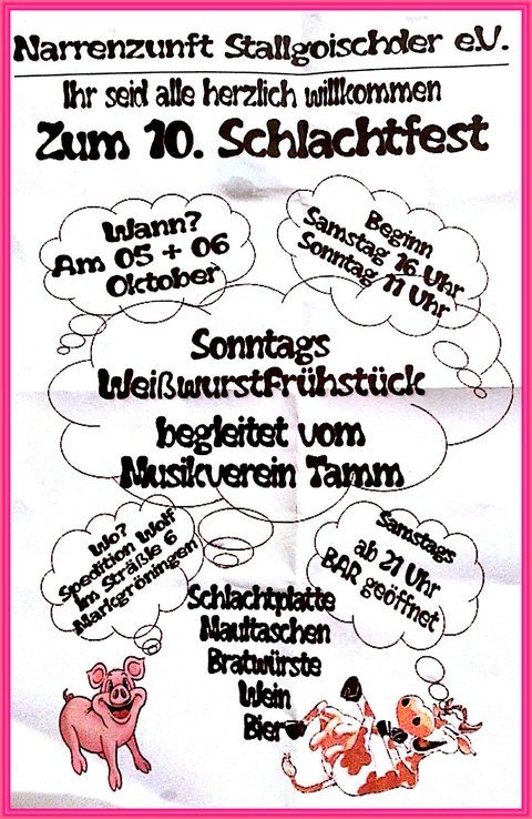 Plakat der Stallgoischder
