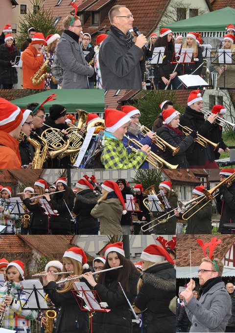 Jugendkapelle beim Weihnachtsmarkt in Tamm