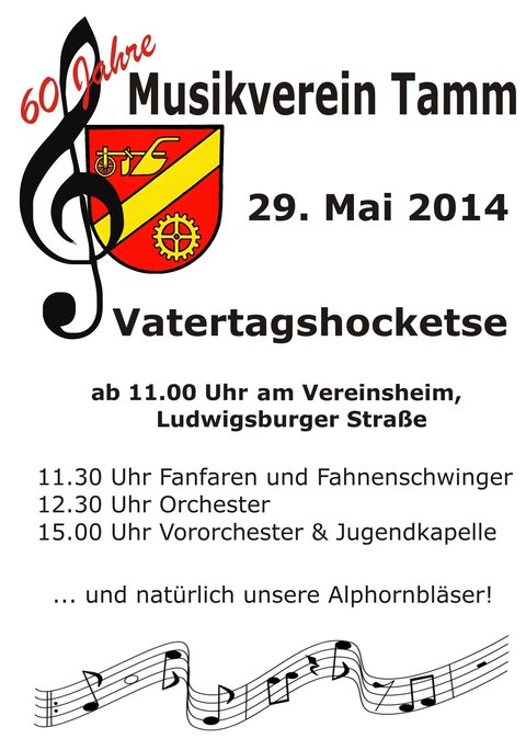 Plakat der Vatertagshocketse 2014