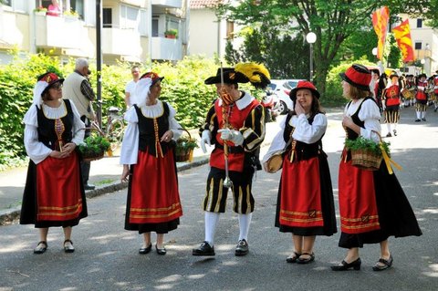 Unsere Marketenderingen beim Pferdemarktumzug