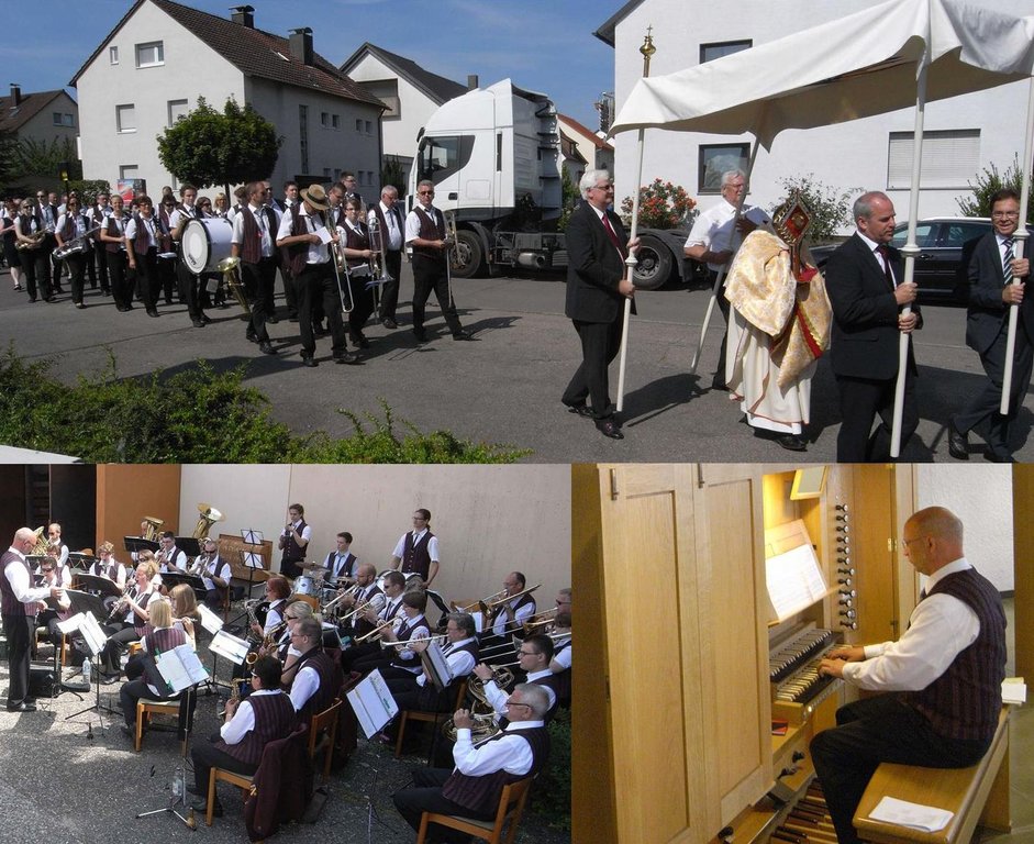 Auftritt des Orchesters beim Fronleichnamsgottesdienst