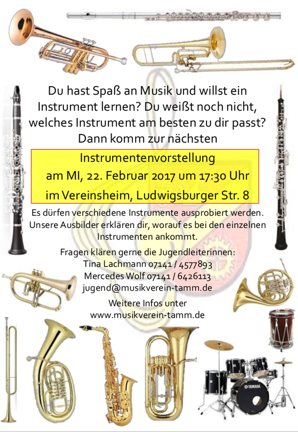 Flyer Instrumentenvorstellung